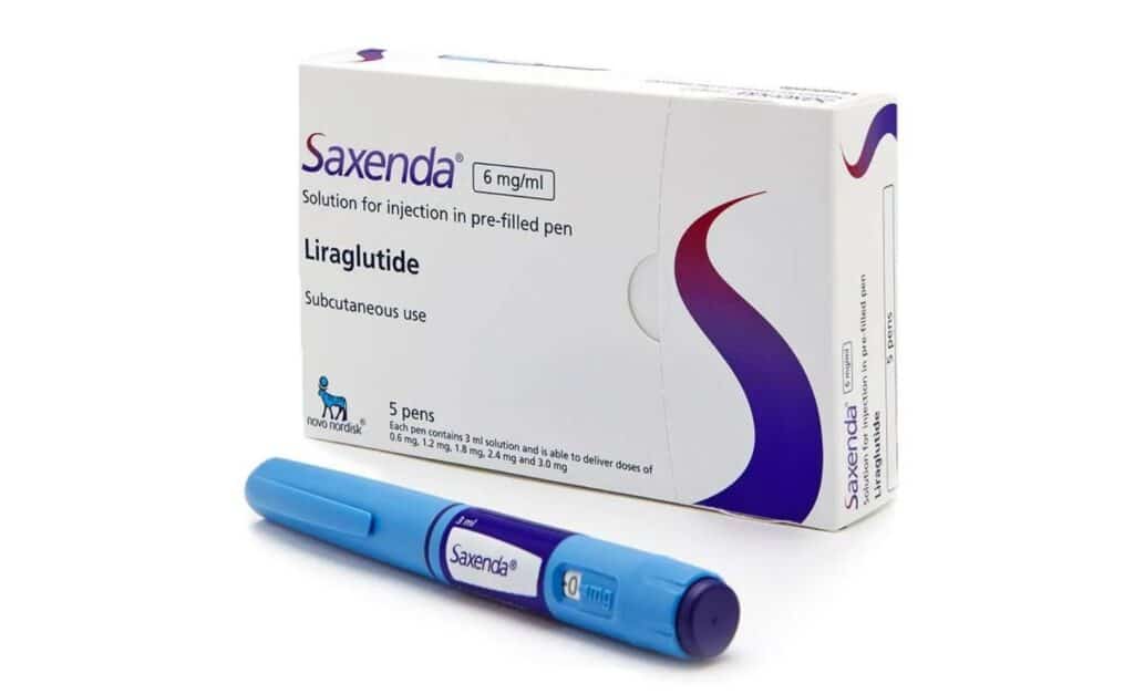 Liraglutid Saxenda csomagolás injekciós tollal